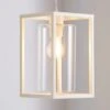 Dunelm London 1 Light Pendant Cream Industrial Ceiling Fitting