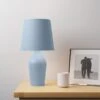 Dunelm Ava Stoneware Ashley Blue Table Lamp