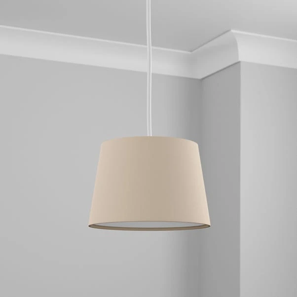 Dunelm Luna Linen Lamp Shade Humus 2 Dunelm Luna Linen Lamp Shade Humus - Image 2