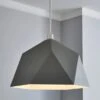 Dunelm Lily Geometric Easy Fit Pendant Grey