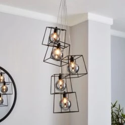 Dunelm Elena 5 Light Glass Ceiling Fitting