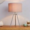 Dunelm Nora Tripod Table Lamp Chrome