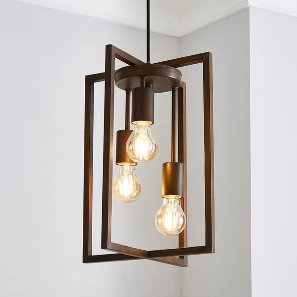 Dunelm London 3 Light Bronze Industrial Pendant Fitting 1 Dunelm London 3 Light Bronze Industrial Pendant Fitting