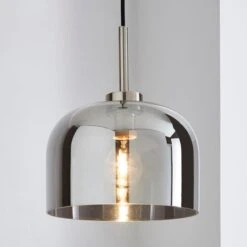Dunelm Palazzo Smoked Glass Pendant Ceiling Fitting