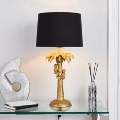 Dunelm Odisha Monkey On Palm Tree Table Lamp