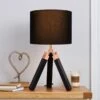Dunelm Trio Tripod Black And Copper Table Lamp