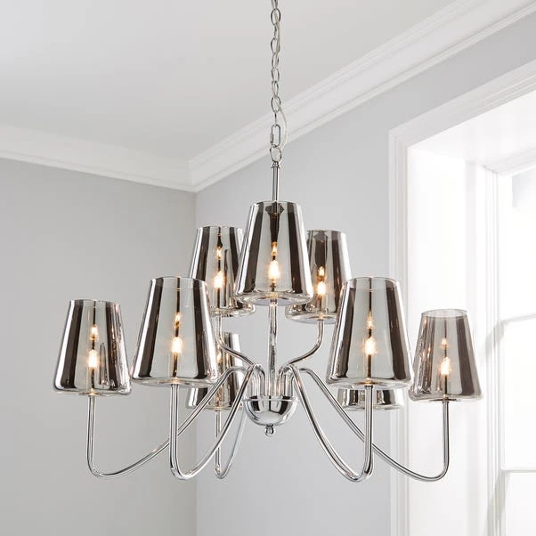 Dunelm Alister 9 Light Glass Ceiling Fitting 1 Dunelm Alister 9 Light Glass Ceiling Fitting