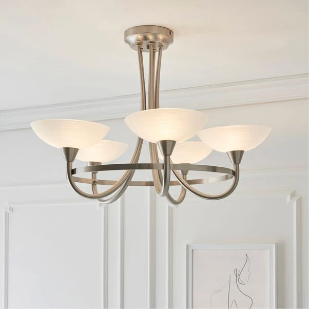 Vogue Lighting Vogue Cagney 5 Light Semi Flush Ceiling Fitting Chrome 1 Vogue Lighting Vogue Cagney 5 Light Semi Flush Ceiling Fitting Chrome