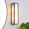 Dunelm Fletcher Boxed Bathroom Wall Light Black