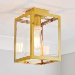 Dunelm London Bathroom Ceiling Fitting Brushed Gold