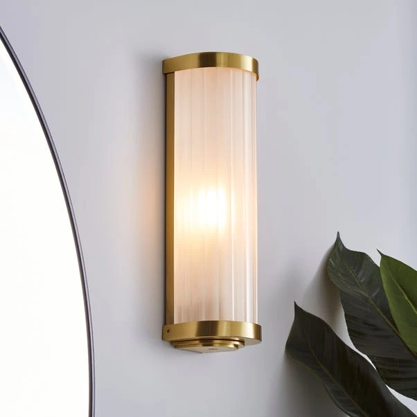 Dunelm Ripon Bathroom Wall Light Brushed Gold 1 Dunelm Ripon Bathroom Wall Light Brushed Gold