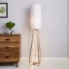 Dunelm Robyn Dual Lit Integrated LED Floor Lamp White
