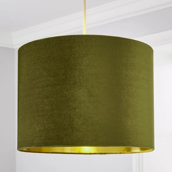 Dunelm Moss Green Santos Velvet Corduroy Shade 1 Dunelm Moss Green Santos Velvet Corduroy Shade