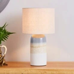 Dunelm Audre Ceramic Glaze Table Lamp