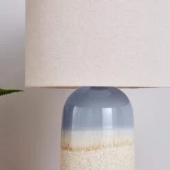 Dunelm Audre Ceramic Glaze Table Lamp -Home Lighting 30713706 alt02