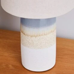 Dunelm Audre Ceramic Glaze Table Lamp -Home Lighting 30713706 alt03