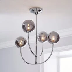 Dunelm Gigi Chrome Ceiling Fitting