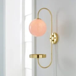 Dunelm Gigi Easy Fit Plug In Pink Wall Light
