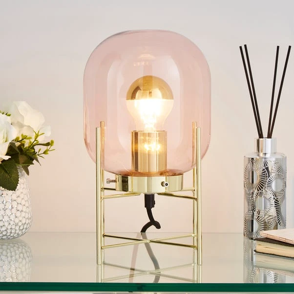 Elements Dayo Table Lamp Pink 1 Elements Dayo Table Lamp Pink