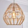 Dunelm Decorative Cane Easy Fit Pendant Natural
