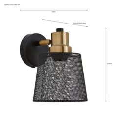 Dunelm Idris Industrial Easy Fit Wall Light -Home Lighting 30730462 alt07