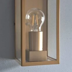 Dunelm London Gold Industrial Outdoor Wall Light -Home Lighting 30730481 alt02