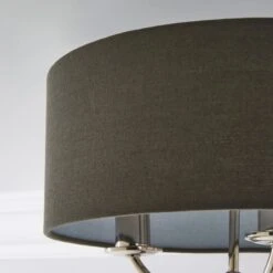 Dunelm Preston Nickel Charcoal Flush Ceiling Fitting -Home Lighting 30730505 alt03