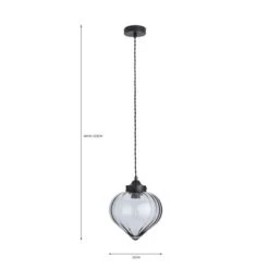 Dunelm Voyager Smoked Glass Ceiling Fitting -Home Lighting 30730518 alt07