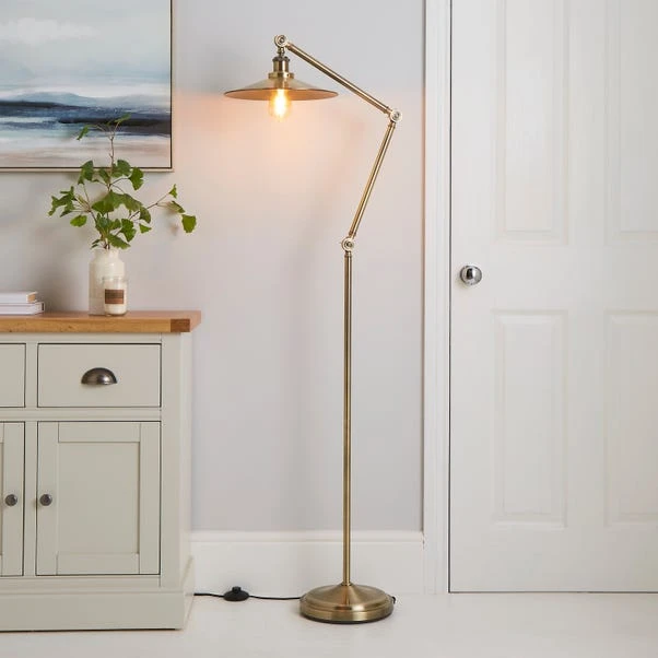 Churchgate Langton Antique Brass Floor Lamp 1 Churchgate Langton Antique Brass Floor Lamp