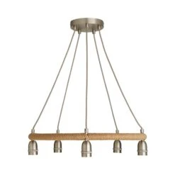 Dunelm Shelley Rope 5 Light Ceiling Fitting -Home Lighting 30730532 alt05