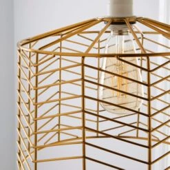 Dunelm Siena Gold Easy Fit Pendant -Home Lighting 30730554 alt02