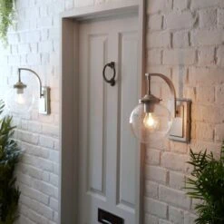 Dunelm Twain Outdoor 17cm Globe Glass Wall Light -Home Lighting 30730560 alt03