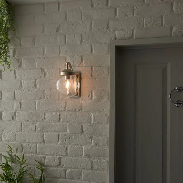 Dunelm Twain Outdoor 14cm Globe Glass Wall Light 4 Dunelm Twain Outdoor 14cm Globe Glass Wall Light - Image 4