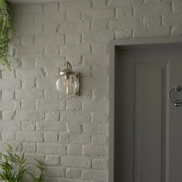 Dunelm Twain Outdoor 14cm Globe Glass Wall Light 5 Dunelm Twain Outdoor 14cm Globe Glass Wall Light - Image 5