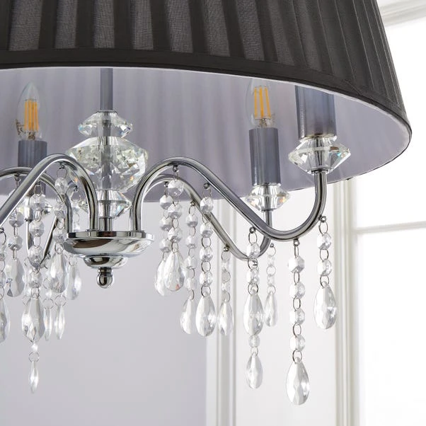 Dorma Genevieve 5 Light Grey Ceiling Fitting 3 Dorma Genevieve 5 Light Grey Ceiling Fitting - Image 3