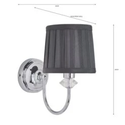 Dorma Genevieve Grey Wall Light -Home Lighting 30730571 alt05
