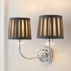 Dorma Genevieve 2 Light Grey Wall Light