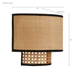 Dunelm Malika Cane Easy Fit Plug In Wall Light -Home Lighting 30730582 alt07