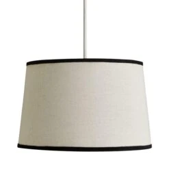 Dunelm Liza Linen Trim Tapered Lamp Shade -Home Lighting 30730590 alt05