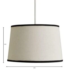 Dunelm Liza Linen Trim Tapered Lamp Shade -Home Lighting 30730590 alt06