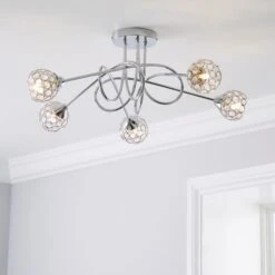 Dunelm Portia 5 Light Ceiling Fitting