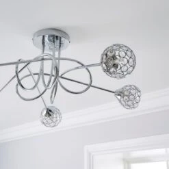Dunelm Portia 5 Light Ceiling Fitting -Home Lighting 30730614 alt02