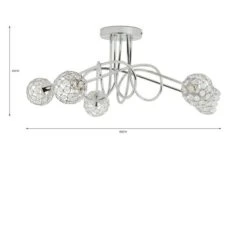 Dunelm Portia 5 Light Ceiling Fitting -Home Lighting 30730614 alt07