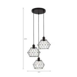 Dunelm Frances 3 Light Gunmetal Cluster Ceiling Fitting 11 Dunelm Frances 3 Light Gunmetal Cluster Ceiling Fitting -Home Lighting 30731122 alt07