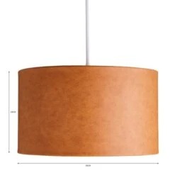 Dunelm Larset 35cm Faux Leather Shade -Home Lighting 30731141 alt07