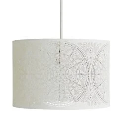 Dunelm Samira Laser Cut Drum Shade -Home Lighting 30731154 alt05