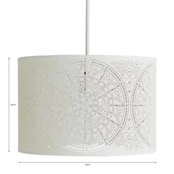 Dunelm Samira Laser Cut Drum Shade -Home Lighting 30731154 alt07