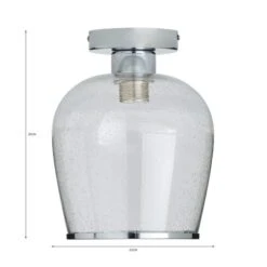 Dunelm Lenny 1 Light Flush Ceiling Fitting -Home Lighting 30731168 alt07