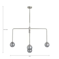 Dunelm Maran 5 Light Ceiling Fitting -Home Lighting 30731172 alt07