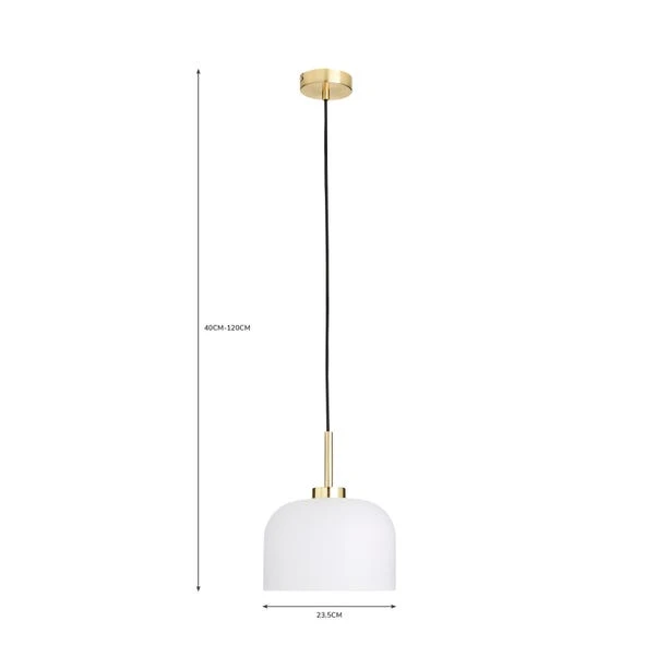 Dunelm Palazzo Gold Effect 1 Light Pendant Fitting 6 Dunelm Palazzo Gold Effect 1 Light Pendant Fitting - Image 6